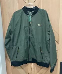 NWT L.L. Bean Men's 3 Season Zip Up Bomber Jacket Coat Thyme Green Black XXL 2XL - Picture 1 of 9