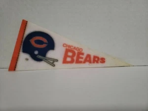 "Casco vintage 1970 9"" bandera banderín NFL Chicago Bears rojo blanco azul" - Imagen 1 de 4