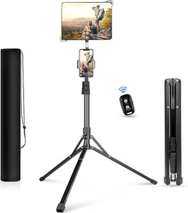 67-in iPad Tripod Stand, 360 Rotating Tablet Mount & Phone Holder, Compatible... - Zdjęcie 1 z 8