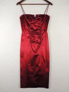 NICOLE MILLER Collection Sz 8 WOMENS SEXY STRETCH COCKTAIL PARTY PROM DRESS Ruby - Picture 1 of 7