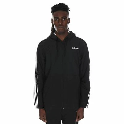 [DQ3066] Quebra-vento masculino Adidas Essentials tecido 3 listras - Imagem 1 de 4