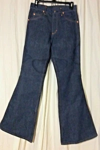 Vintage Stunts Auth Western Wear Denim Bell Jeans 29x32 Nuevo con Tags-manchas de aceite - Imagen 1 de 8