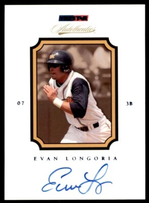 2007 TriStar Autothentics Autographs Evan Longoria Auto RC /250 Rays #69 - Image 1 of 2