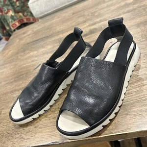 THE FLEXX  Black Leather Sandals, Very Soft Leather Size 9 FROM NORDSTROM. - Picture 1 of 4