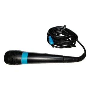 Official Original Sing Star Microphone Black Playstation PS2 PS3 Blue Band Game - Picture 1 of 2