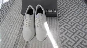 NWB Ecco S-Three GTX White/Black/Blue Men Leather Golf Shoes EU45(US 11-11.5) - Picture 1 of 14