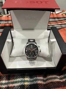 Tissot PRC200 T055417A Swiss Made Men's Watch All Silver Steel Chronograph 42mm - Picture 1 of 8
