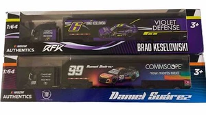 Nascar Authentics Brad Keselowski Violet Defense 1/64 Hauler + Daniel Suarez New - Picture 1 of 13