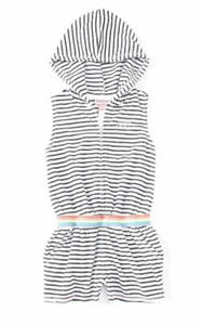 Juicy Couture Girls Navy Striped Romper Size 4 5 6 6X - Picture 1 of 1