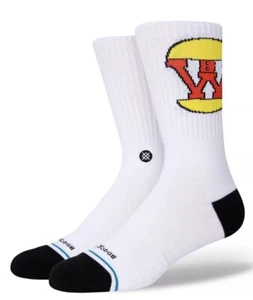 Para hombres L Stance Crew Calcetines Bugerworld Blanco MTV Beavis y Butt-Head Zapato 9-13 - Imagen 1 de 12