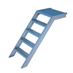 Alu Podesttreppe Aufstieg Balkontreppe Treppe mit 4 Stufen Rux Super 1m - Bild 1 von 4