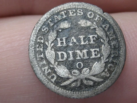 1852-O Seated Liberty Half Dime- Good/VG Details Cover