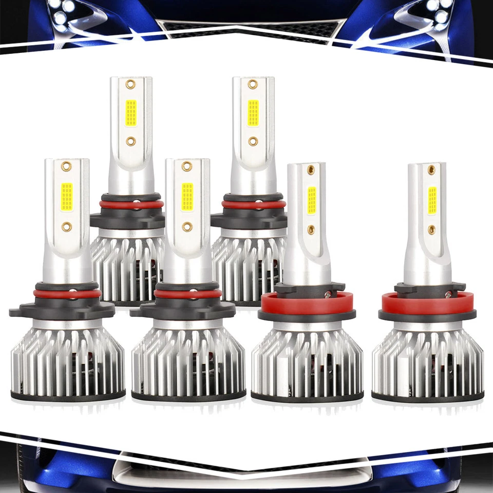 Faros antiniebla para Dodge Ram 1500 2009-2010 3 pares 6000K H11+2x 9005 Foto 1 de 4