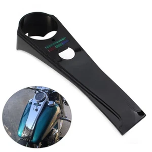 Black Long Rider Style Dash Panel For Harley Softail Custom FXSTC FXDG FXDWG FX - Picture 1 of 10