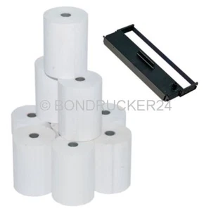 Juego de inicio 76 mm papel normal: 10 rollos de bonificación + 1 impresora de bonos de cinta Epson TM-U 220 - Imagen 1 de 1