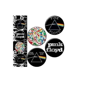 Pink Floyd Dark Side of the Moon Pinback Confezione Bottoni (4) 1,25" Bottoni Spille NUOVO - Foto 1 di 1