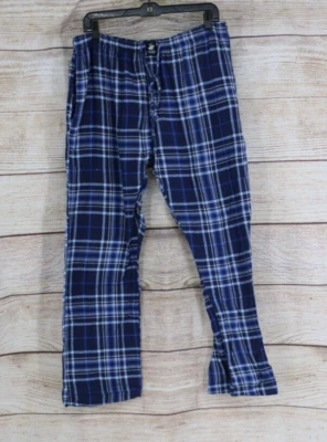 Pantalones de pijama Beverly Hills Polo Club para hombre talla grande a cuadros de franela azul Foto 1 de 4