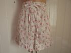 New With Tags New Look White Pink Floral Print Frill High Waist Shorts - Size 14