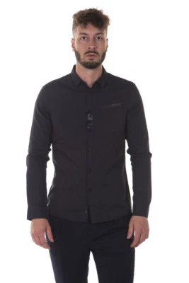 Camicia Armani Jeans AJ Shirt SLIM FIT Cotone Uomo Nero 6X6C406NCAZ MWF 2205 - Immagine 1 di 4