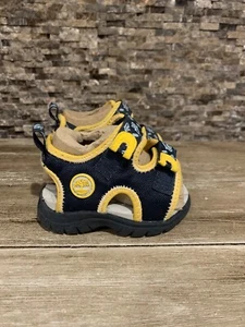 Sandalia Timberland Adventure Seeker de dos correas para niños azul marino amarillo para niños pequeños talla 4 - Imagen 1 de 6