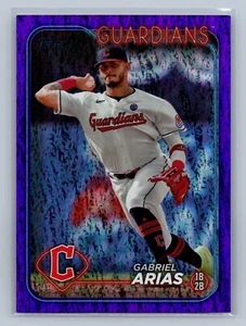 GABRIEL ARIAS 2024 Topps Series 2 PURPLE HOLOFOIL Parallel /799 #579 Guardians - Picture 1 of 2