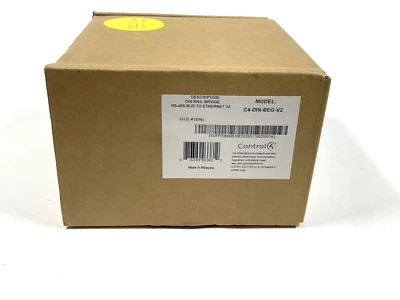 Control4 C4-DIN-BEG-V2 DIN-Rail Bridge RS485 BUS to Ethernet V2 - NEW - Image 1 of 4