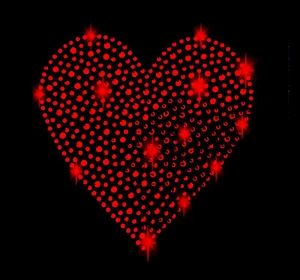 Strass Herz Applikation rot Bügelbild hotfix Liebe love Applikationen heart red - Picture 1 of 2