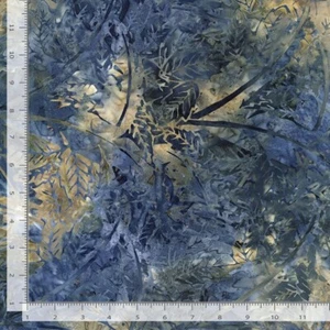 XTonga 108" Wide B3086 Luna Large Tropical Leaves Batik Timeless Cotton Fabric - Picture 1 of 5