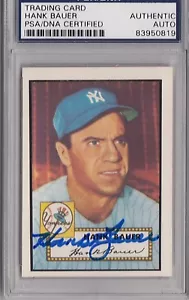 Hank Bauer Signed Autographed 1952 Topps Reprint 215 PSA/DNA *0819 Yankees - Picture 1 of 1