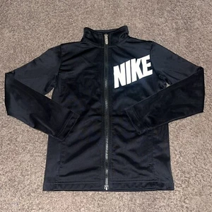 Nike Jacket Zip Up Black White Windbreaker Toddler Grade school Kids Size 7 - Picture 1 of 6