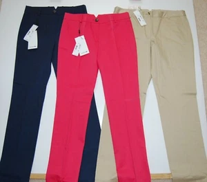 Lacoste Women's Gabardine Straight Leg Chino Pants NWT $185 - Picture 1 of 17