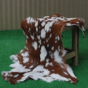 Premium Dark Brown Goat Hide Rug – Natural Hair-On Leather, Stylish & Versatile - Picture 1 of 10