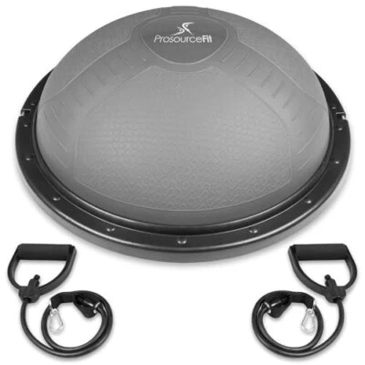 ProsourceFit Balance Trainer Stability Exercise Half Ball with Resistance Bands - Image 1 of 4