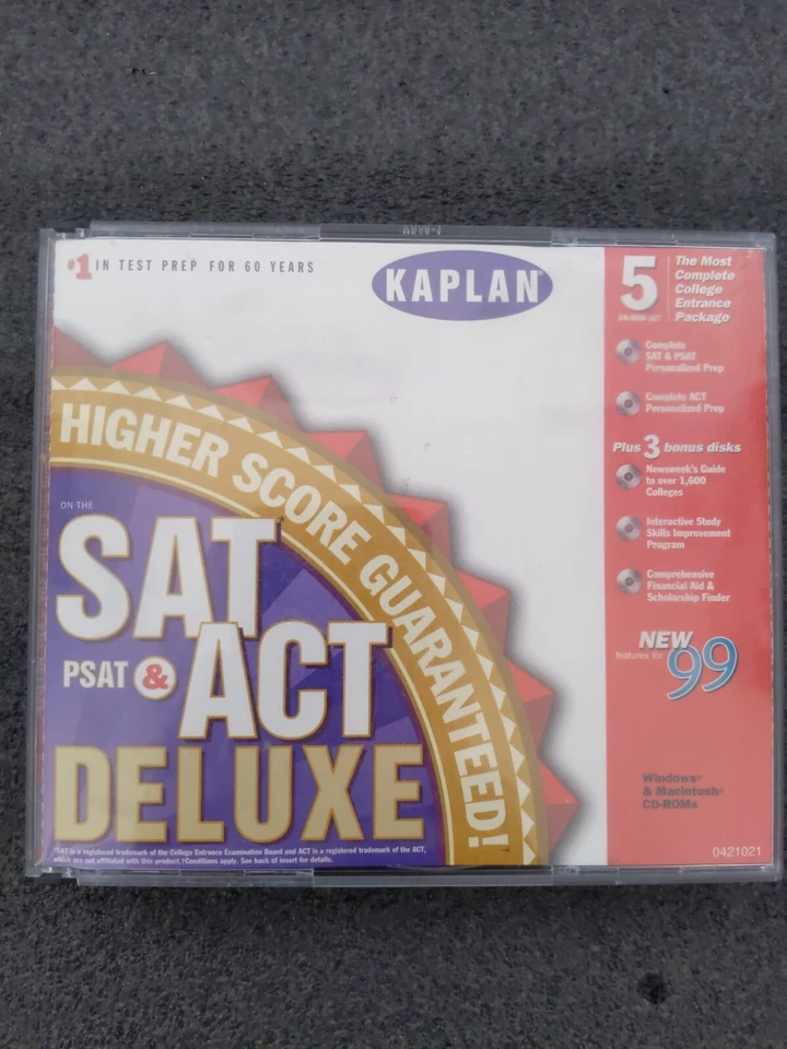 Kaplan SAT/ACT/PSAT Ver. 3.0 Deluxe Edition (5 Disc Set) Test Preparation Kit - Image 1 of 4