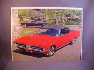 1967 Pontiac Grand Prix 428 convertible full-color calendar art w/backer board - Picture 1 of 1