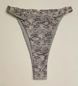 Bikini donna maglia stampa serpente Aadya gamba alta fondo taglia XS - Foto 1 di 9