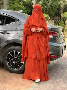 Saudi Jilbab Burka Schal Damen Abaya Burka Full Cover Frauen Hijab Mode - Bild 1 von 8