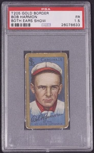 1911 T205 Bob Harmon Gold Border Both Ears Show Variety PSA 1.5 - Picture 1 of 2