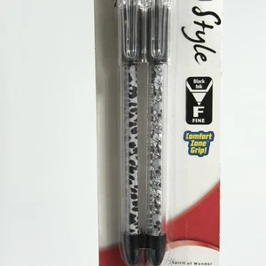 Bolígrafos estilo Pentel RSVP florales y leopardo tinta negra fina paquete de 2 sellados - Imagen 1 de 24