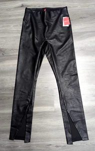 Nuevo con etiquetas Pantalones Spanx Imitación Cuero Dobladillo Dividido Lujo Negro Talla M Night Out Club 20526R - Imagen 1 de 10
