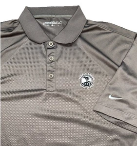 Nike Golf Dri Got Pebble Beach Golf Links Men’s XL Polo Metallic Brown - Picture 1 of 11