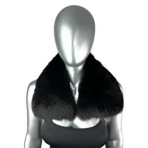 Black FOX Collar, 24” L, Certified Vintage Fur - Picture 1 of 7