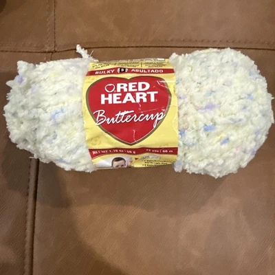 1 Skein Red Heart BUTTERCUP Yarn Yellow MULTI #4273 Pink Yellow Blue Green Soft - Image 1 of 4