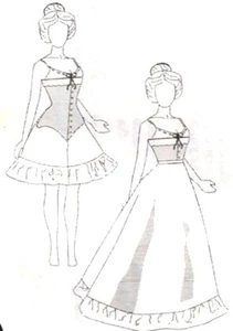 Modelli da cucire adatti 15 1/2 -16" Tonner FASHION bambola bjd vittoriana gonna corsetto - Foto 1 di 1