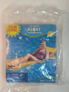 Pool Floß Floß Orange Neu im Paket 72"X27" Sommer Wasser Aufblasbar Lounge - Bild 1 von 3