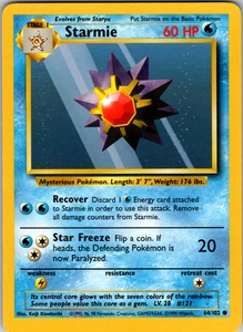 Starmie 64/102 Pokemon: Set Base Ilimitado Común - LP - Imagen 1 de 2