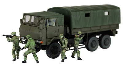 Kit Montaggio JGSDF 3 1/2t TRUCK ARMOUR 6 soldati Scala 1/72 AOSHIMA - Immagine 1 di 4