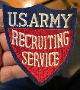 WWII US Army Recruiting Service Felt Patch / Scrapbook Find!! BEAUTY!!! - Picture 1 of 2