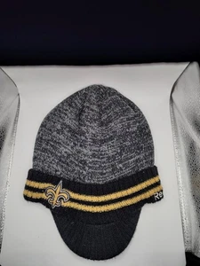 Cappello berretto New Orleans Saints Reebok maglia con Bill nero oro inverno NFL - Foto 1 di 5