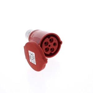 Hubbell Red Pin & Sleeve Connector Splashproof IP44 20A 200-415V 4P5W C520C6S - Picture 1 of 6